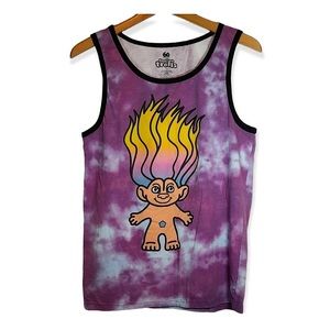 DreamWorks Trolls 60th Anniversary Tie-Dye Tank Top Purple Y2K Graphic-Small